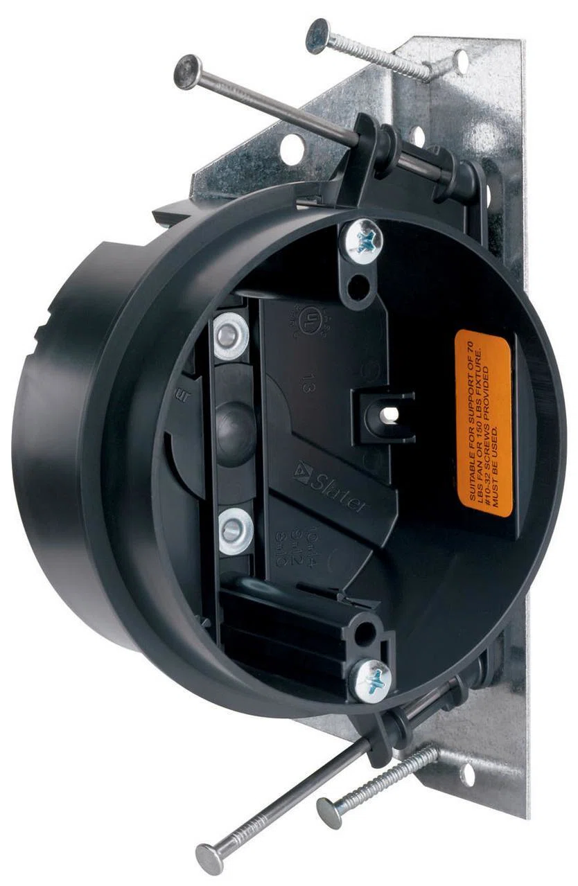 S1-20-JFAN Ceiling Box, Noryl Thermoplastic, 20.25 cu-in, 1 Outlet