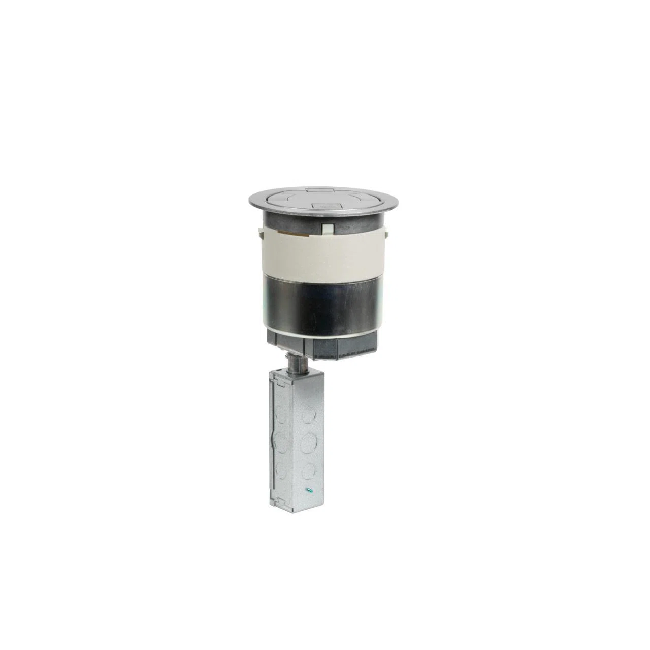 6ATC2PAA Evolution 6AT Multi-Service Pre-Wired Recessed Poke-Through Assembly With Surface Style Cover, 6 in Hole, 3 Gangs, Plastic/Steel