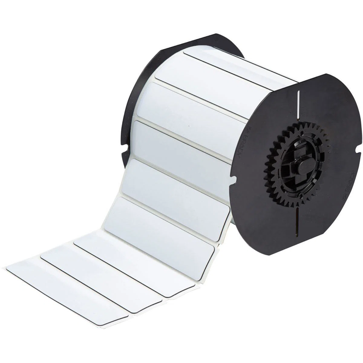 B30EP-174-593-WT Rectangular Self-Sticking Raised Panel Label, 4 in W, White, B-593 Polyester, 300 per Roll Labels