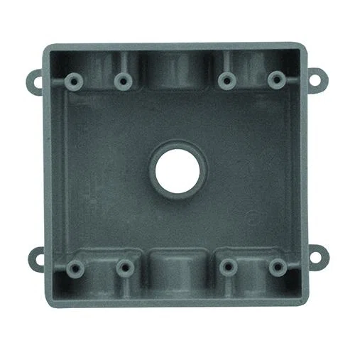 WSP25075WNM Non-Metallic Weatherproof Outlet Box, PVC, 28.3 cu-in, 2 Gangs, 7 Outlets, 7 Knockouts