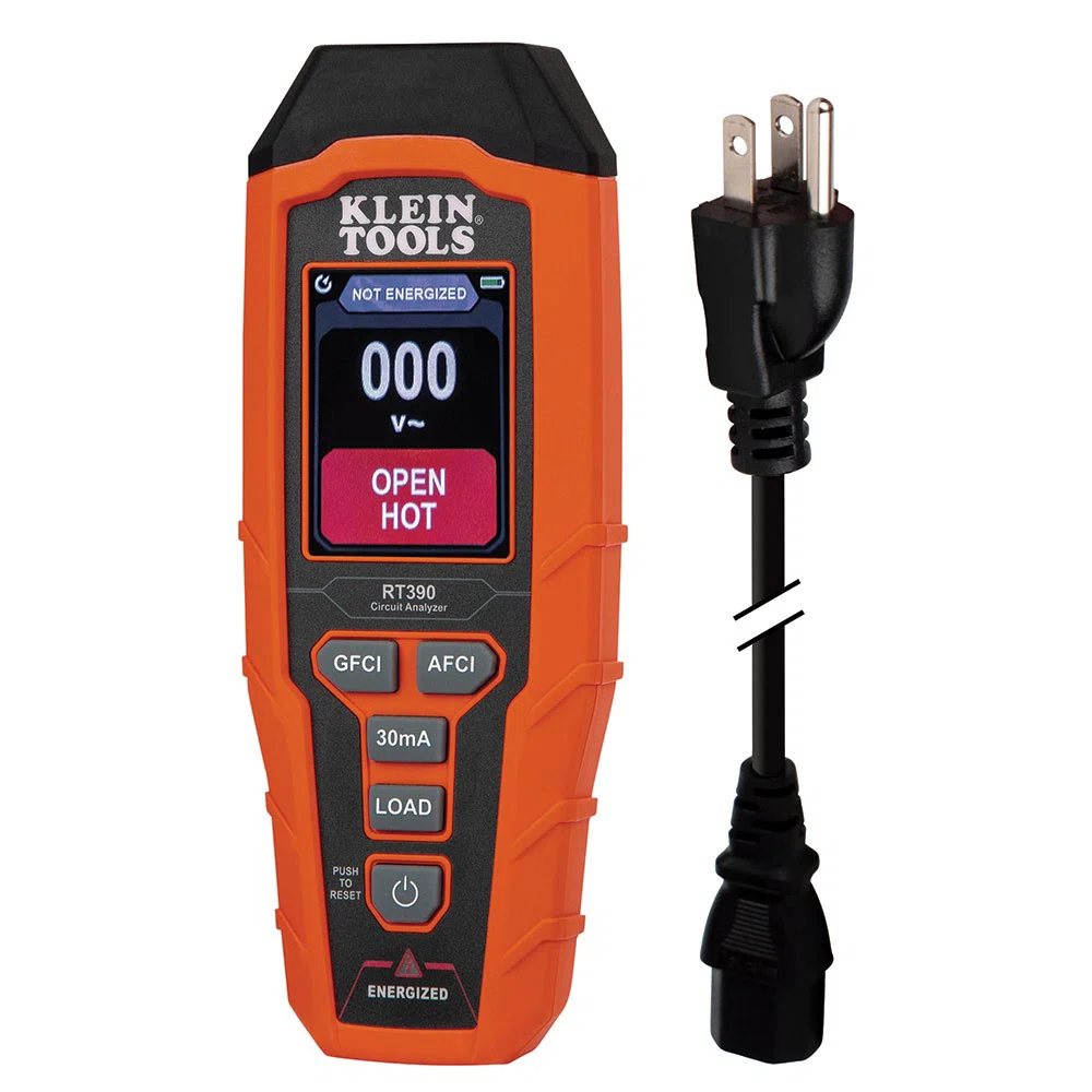 RT390 Circuit Analyzer, 135 V AC, CAT III 135V, 12, 15, 20 A Load, 50/60 Hz