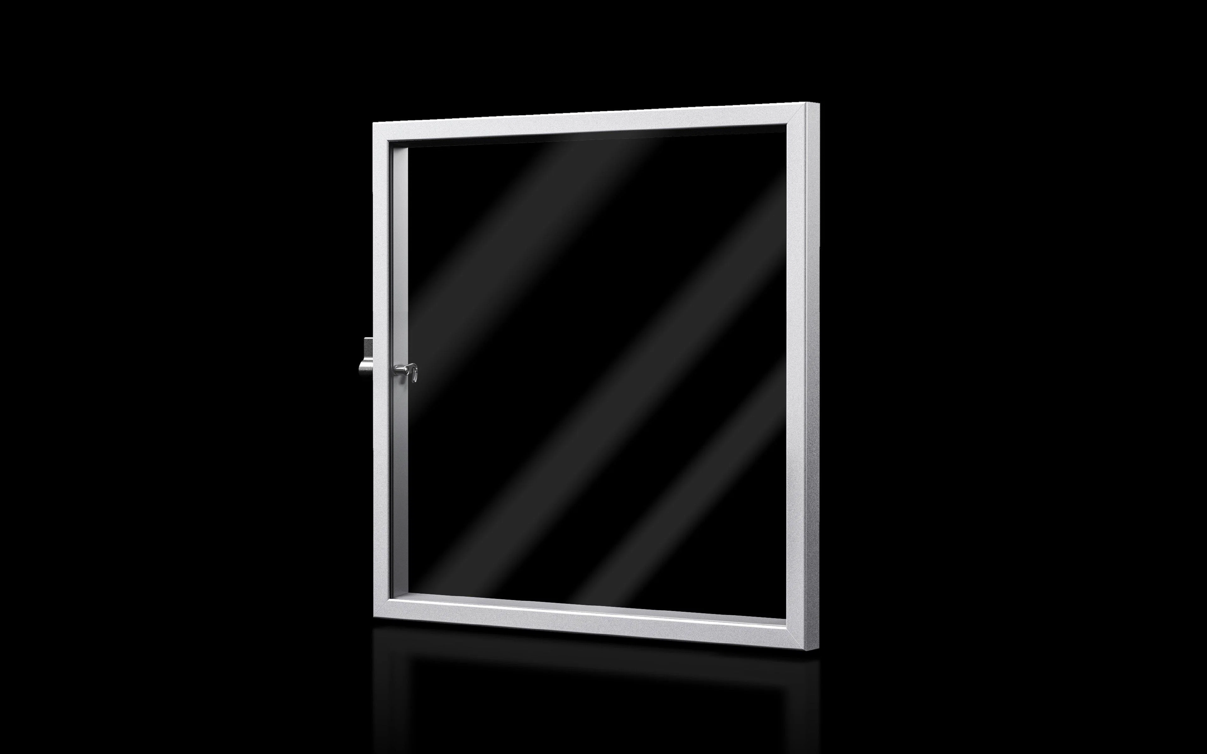 2762010 Viewing Window, 697 mm W x 537 mm H, 60 mm W x 60 mm H Cut Out, For Use With AX Series 1012.000, 1076.000 and 1376.000 Compact Enclosures, Aluminum Frame/Acrylic Glass Panel, Natural Anodized