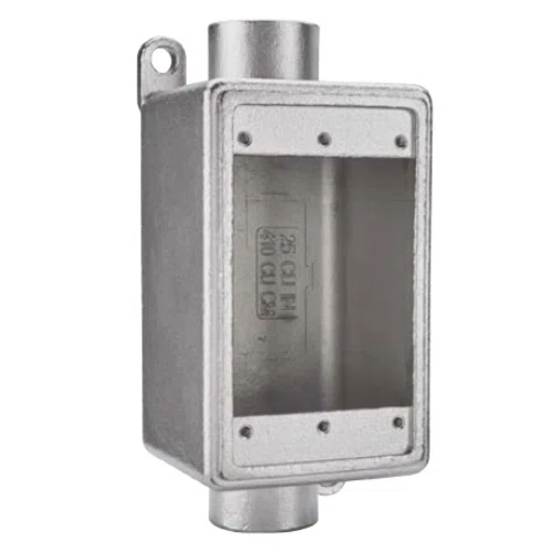 S60700FDCS Type FDC Weatherproof Conduit Device Box, 316 Stainless Steel, 25 cu-in Capacity, 1 Gangs, 5.95 in L x 2.5 in W x 2.83 in H