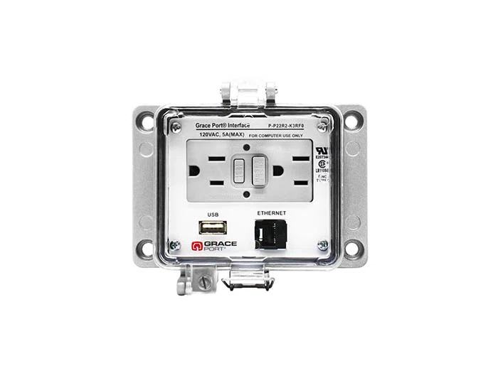 P-P22R2-K3RF0 Bulkhead Panel Interface Connector, Aluminum Housing