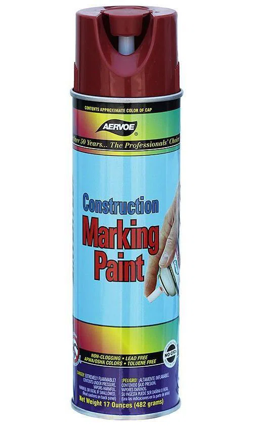 256 Marking Paint, 20 oz Container, Red, 420 ft Coverage, 45 min Curing
