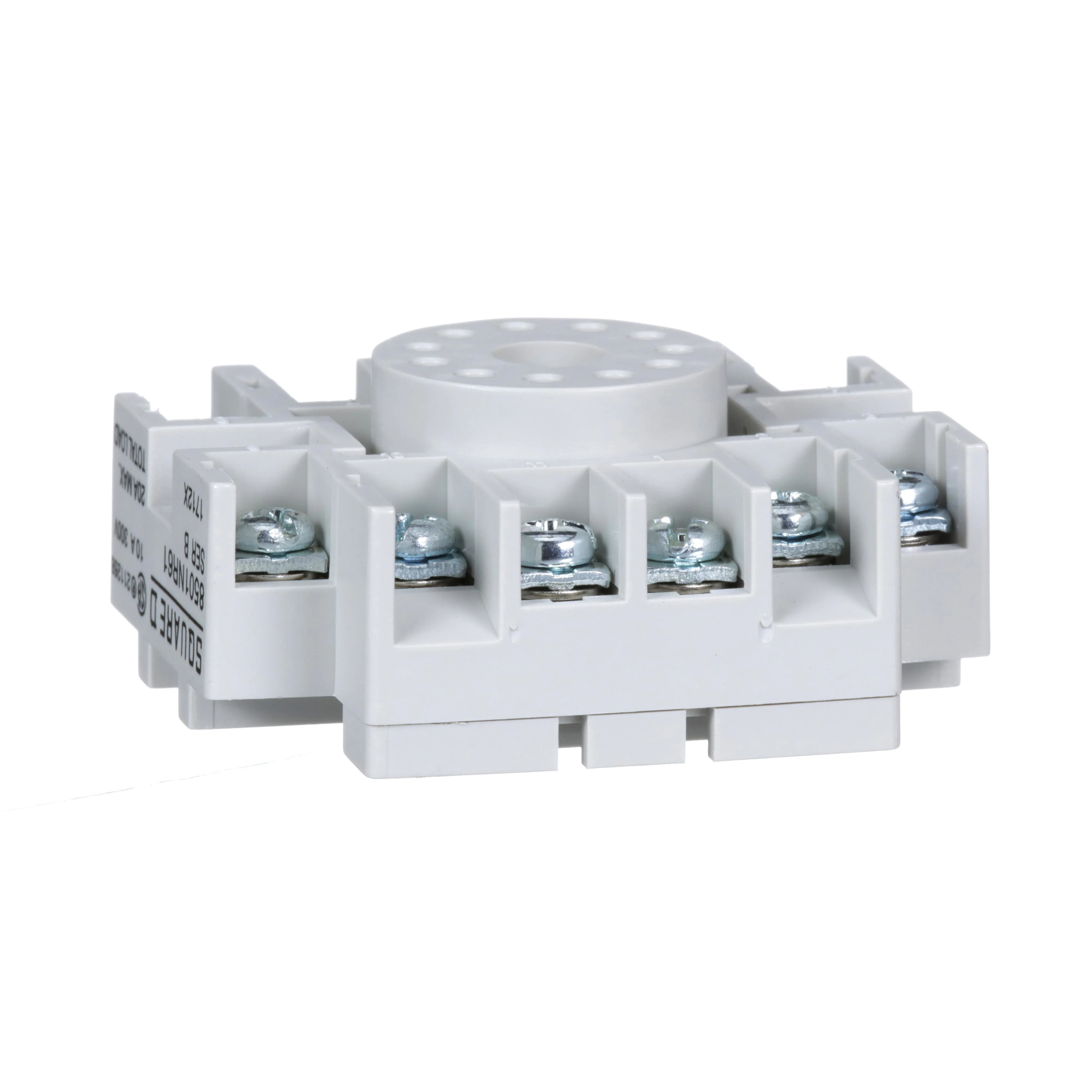 8501NR61B Type K Relay Socket, 300/600 V AC, 5 to 15 A, For Use With Class 8501 Series Miniature Plug-In Relay, 11 Pin
