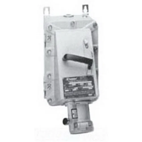 EBRH6034DS EBRH 3-Phase Dust-Ignitionproof Explosionproof Grounding Style 2 Explosionproof Receptacle With Disconnect Switch and Mounting Box, 600 V AC, 60 A, 4 Poles, 3 Wires