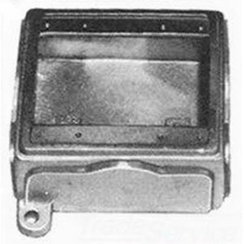 FDB-2GL Unilets Type FDB Deep Thick Wall Device Box With Internal Ground Screw, Malleable Iron, 45 cu-in Capacity, 2 Gangs, 5 in H x 5.06 in W x 2.69 in D