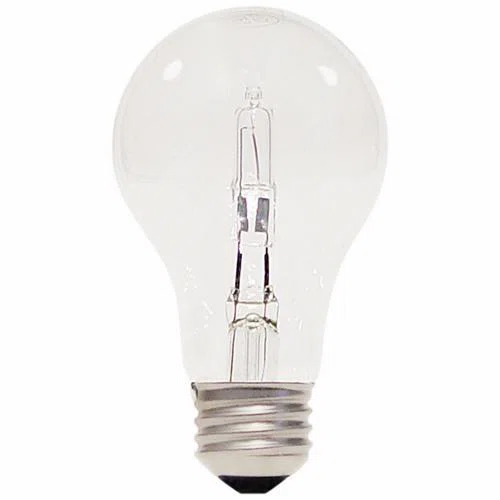 S2402 Type A Dimmable Halogen Lamp, 43 W, E26 Lamp, A19 Shape, 750 Lumens Initial