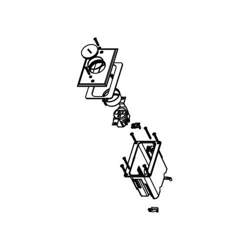 WMFB1SRN Single Receptacle Floor Box Assembly, Brass, 1 Gangs, 1 Outlets, 3-3/4 in L x 2-1/8 in W x 3-7/8 in D