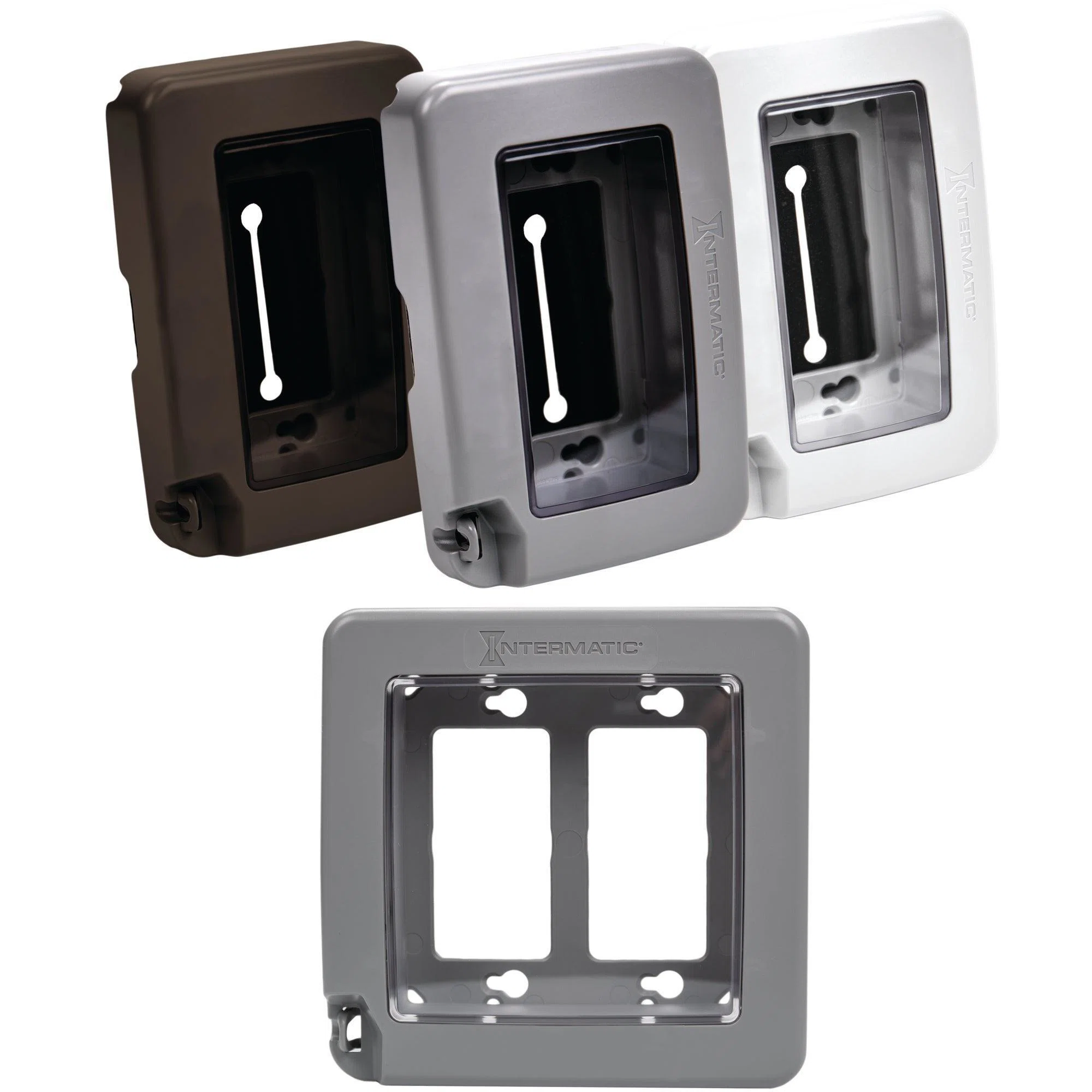 WP6000W 8-Configuration Extra Duty Low Profile Standard Weatherproof In-Use Cover, 5-1/2 in L x 3-3/4 in W x 1-1/2 in D, Receptacle Cover, Plastic