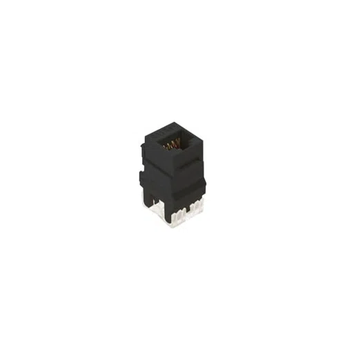 WP3450BK Vertical Orientation Keystone Connector, Cat 5e Module, Surface Mount, 1 Port, Plastic, Black