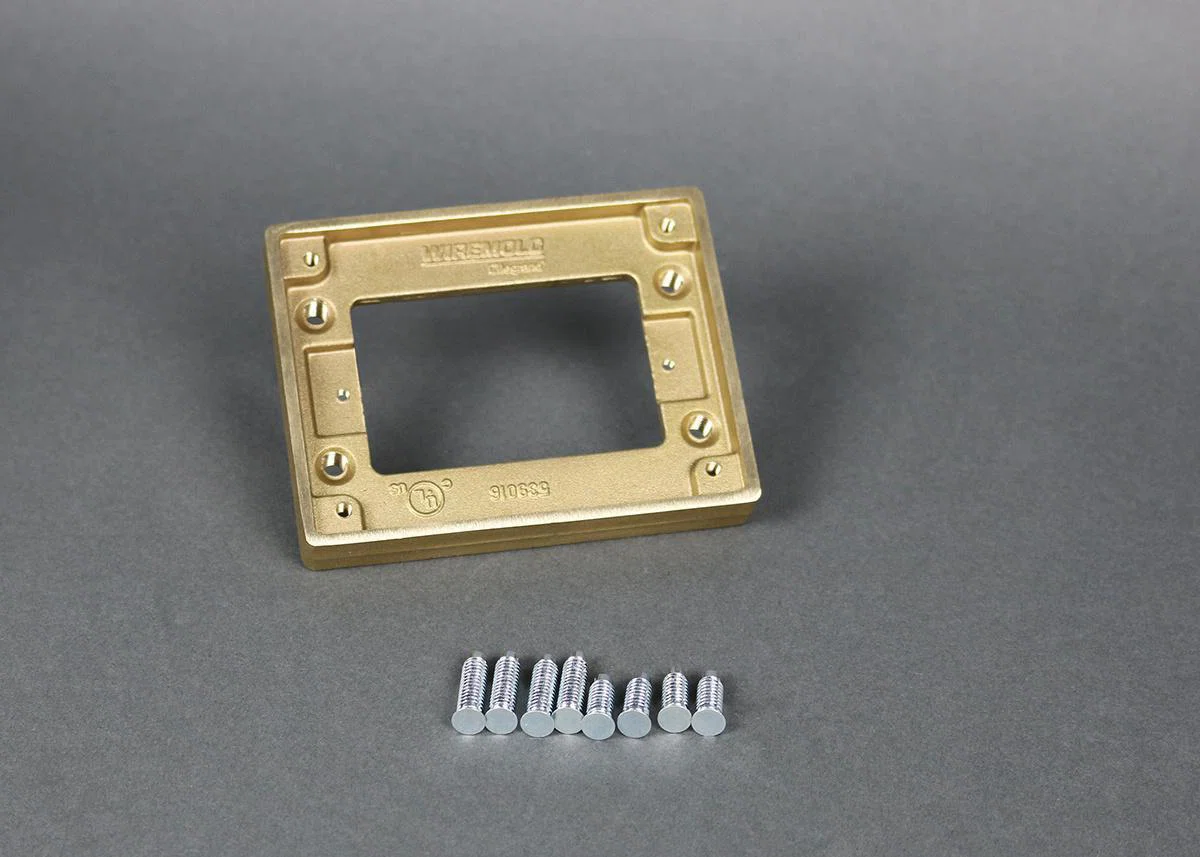 817T 1-Gang Tile Flange, 4.524 in L, Brass