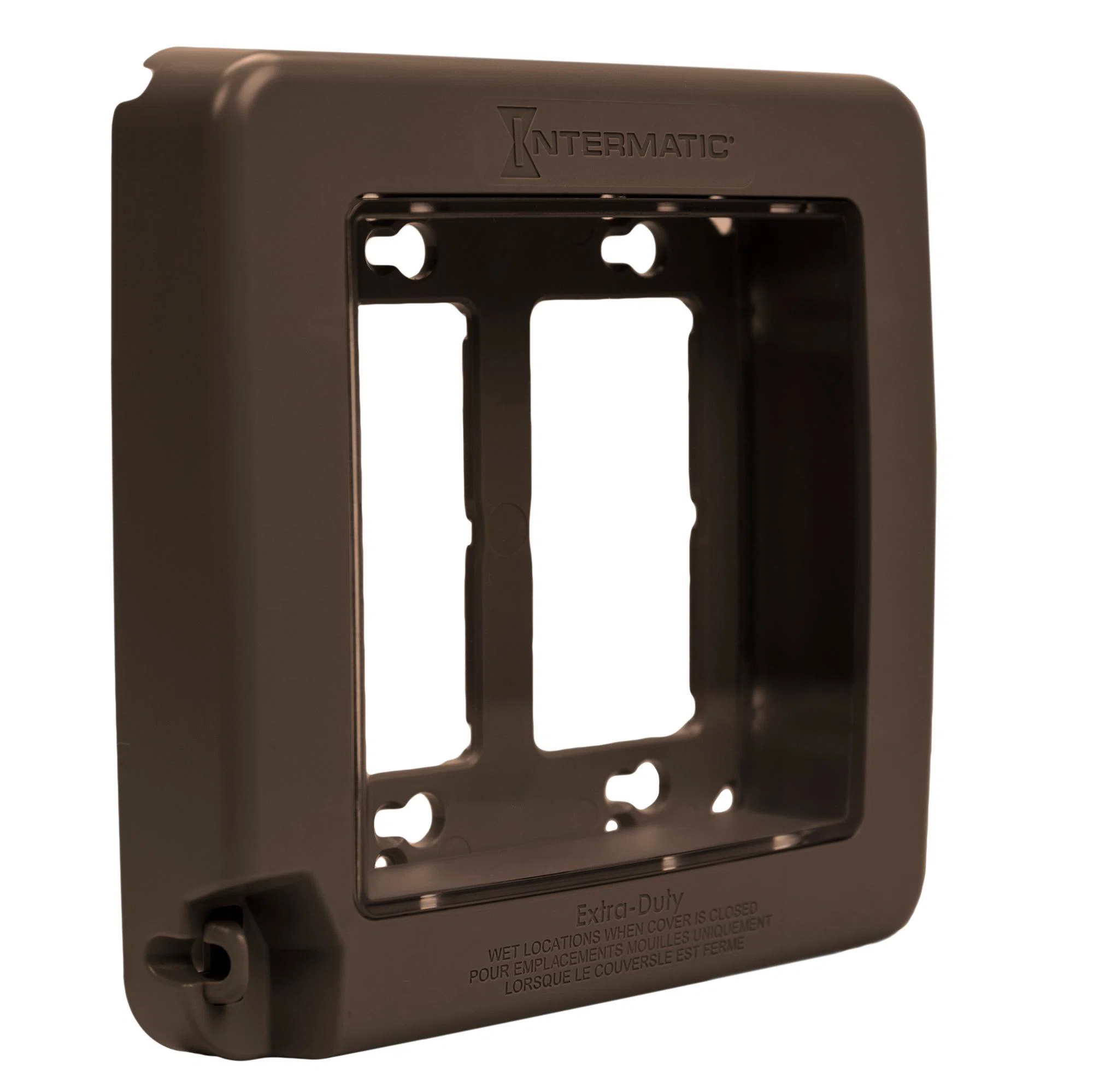WP7200BR 16-Configuration Extra Duty Low Profile Weatherproof In-Use Cover, 5-1/2 in L x 5.6 in W x 1-1/2 in D, Receptacle Cover, Plastic