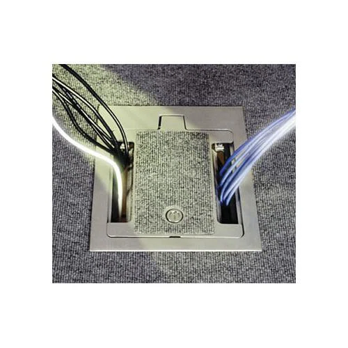 RFB11 Above Grade/On-Grade Deep A/V Floor Box, Steel, 370 cu-in Capacity, 34 Knockouts