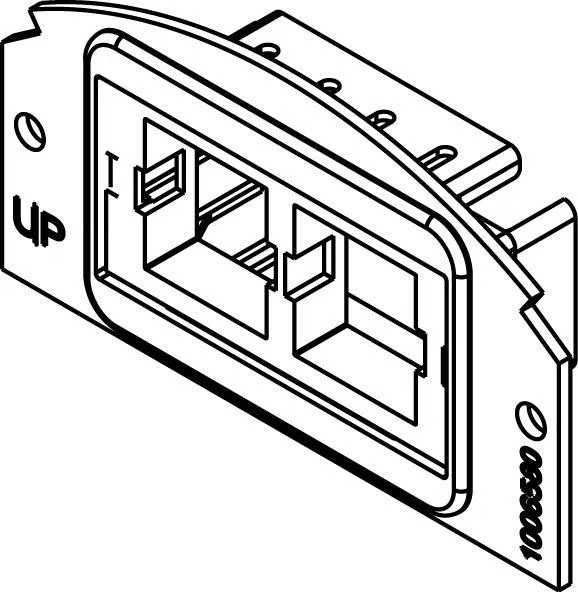 682A Unassembled Device Mounting Plate, 1/2 Gangs
