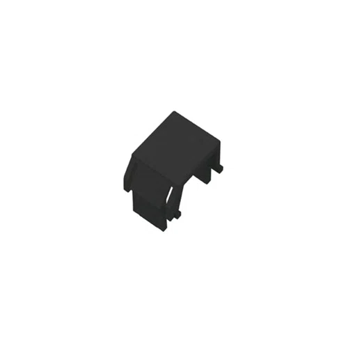 WP3455BK Blank Vertical Orientation Keystone Insert, Snap-Fit Mount, Plastic, Black