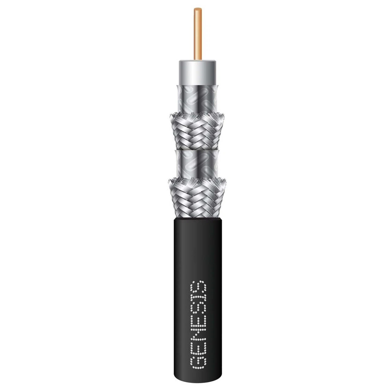 RG6 CCS QUAD-SHIELD CABLE - 1000 FT PULL BOX - BLACK