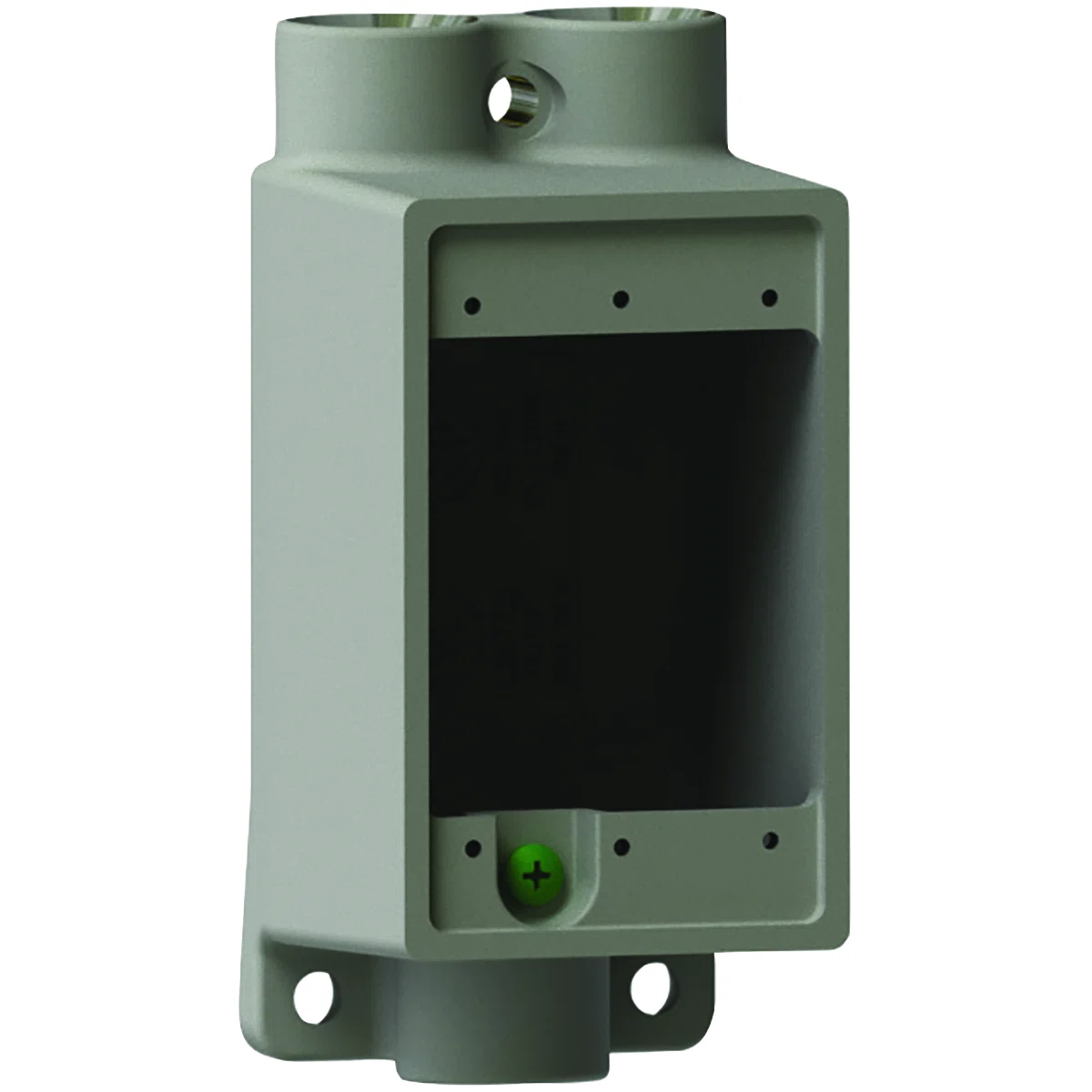 FDCC-2M F Series Type FDCC Deep Feed-Through Cast Device Box, Duraloy Iron, 28.5 cu-in Capacity, 1 Gangs, (1) Outlets, 6-3/8 in H x 2-7/8 in W x 2-7/8 in D