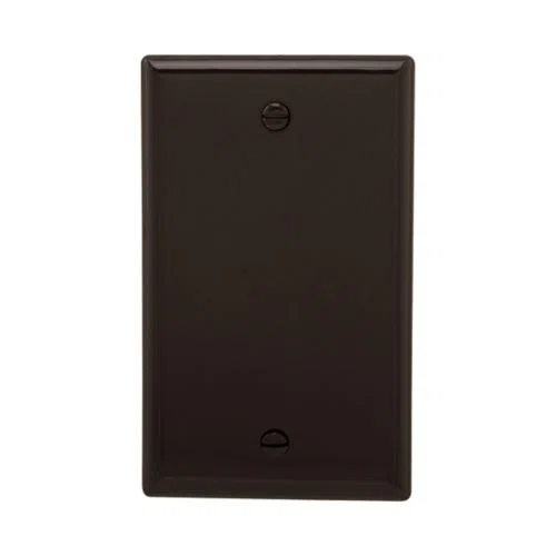 Eaton Blank wallplate, Brown, Blank Cutout, Nylon, Single- gang, Standard, ED Box
