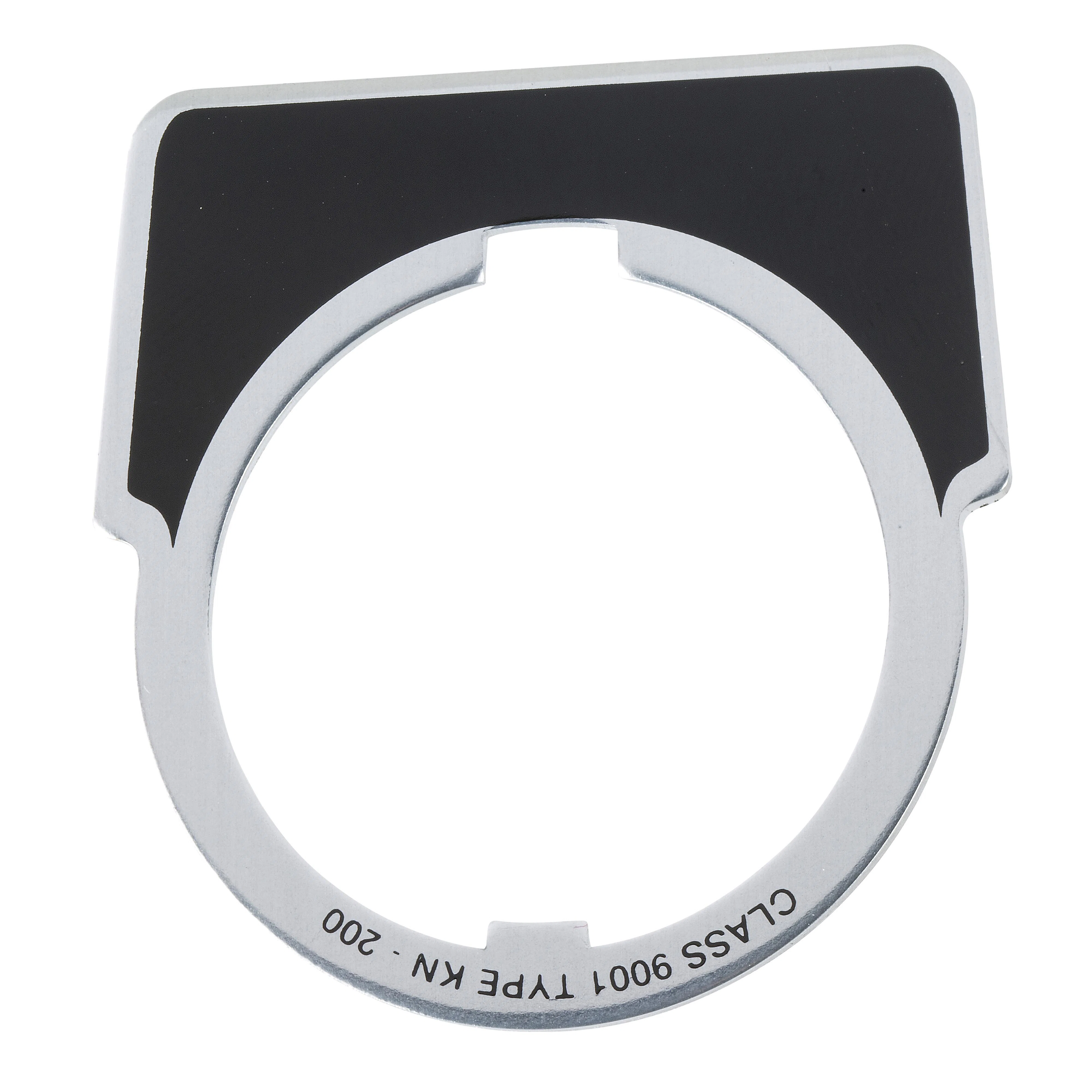 9001KN238WP 9001 T-K Legend Plate, 1-3/4 in H 1-3/4 in W, Square Plate, Plastic