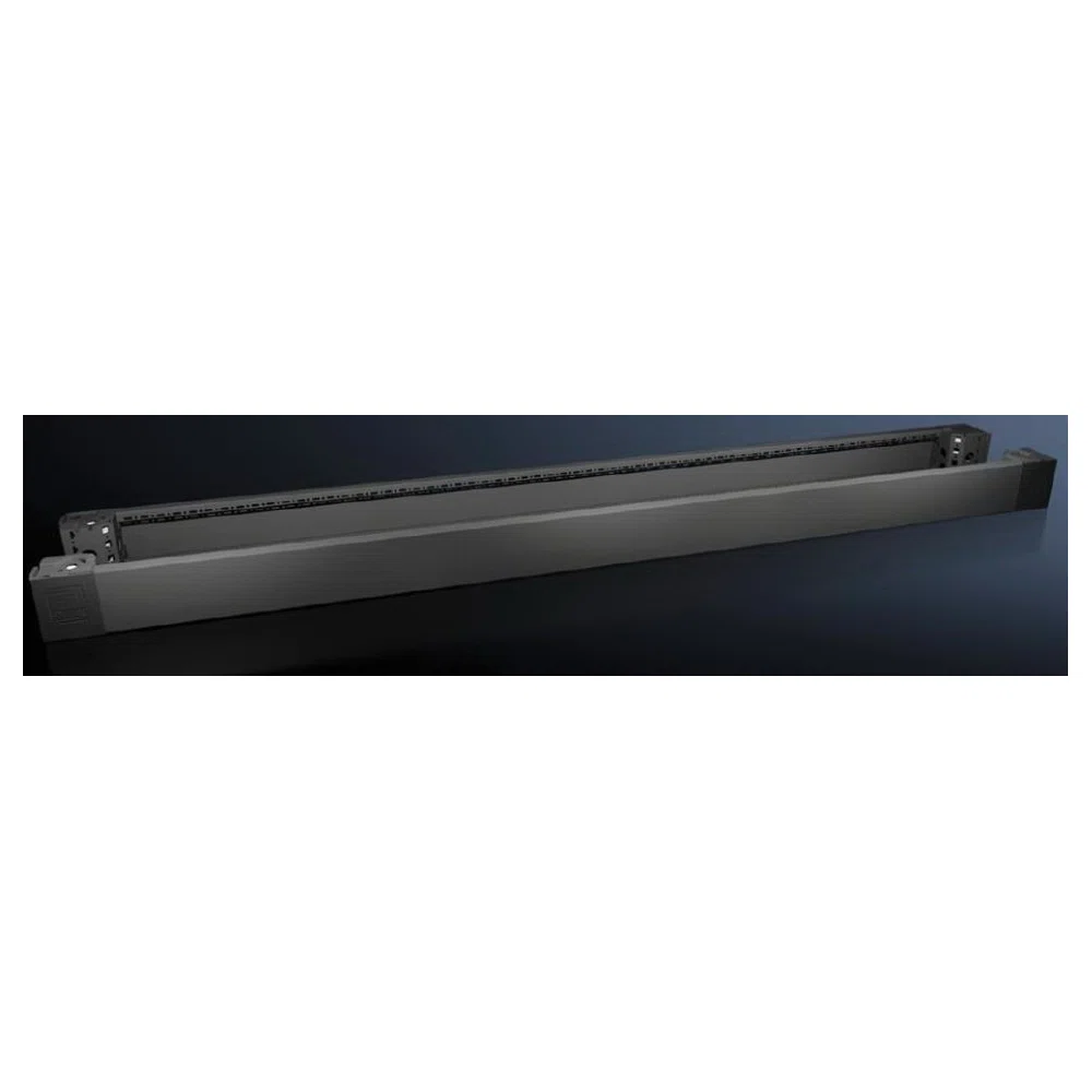 8620009 Front/Rear Base/Plinth Corner Piece With Base/Plinth Trim Panel, 100 mm H, For Use With VX, TS, TS IT, SE, PC, IW, TP, CM and TE Series 1800 mm W Base/Plinth Enclosure, Carbon Steel, Jet Black